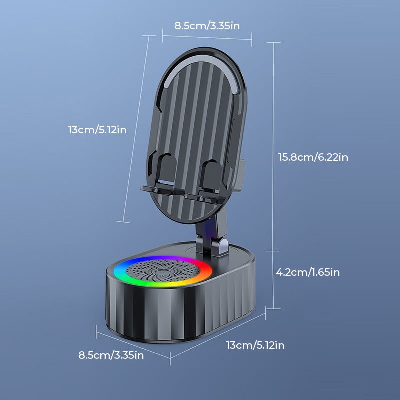 5in1 Phone Holder Wireless Induction Bluetooth Speaker