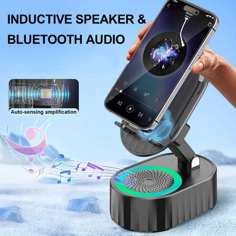5in1 Phone Holder Wireless Induction Bluetooth Speaker