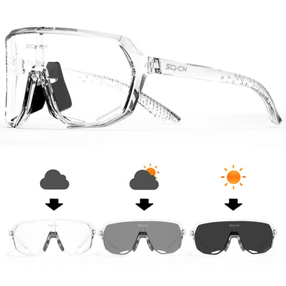 Men Bike Photochromic Glasses Cycling Sunglasses for Women Sports